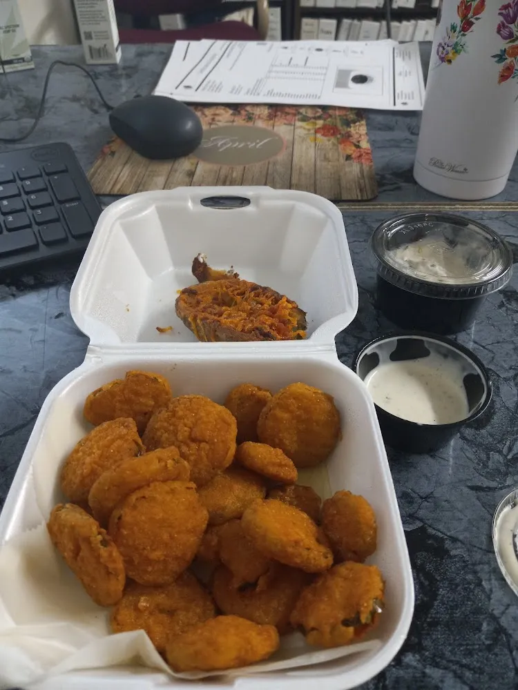 Fried Pickles Loaded Potato Skins