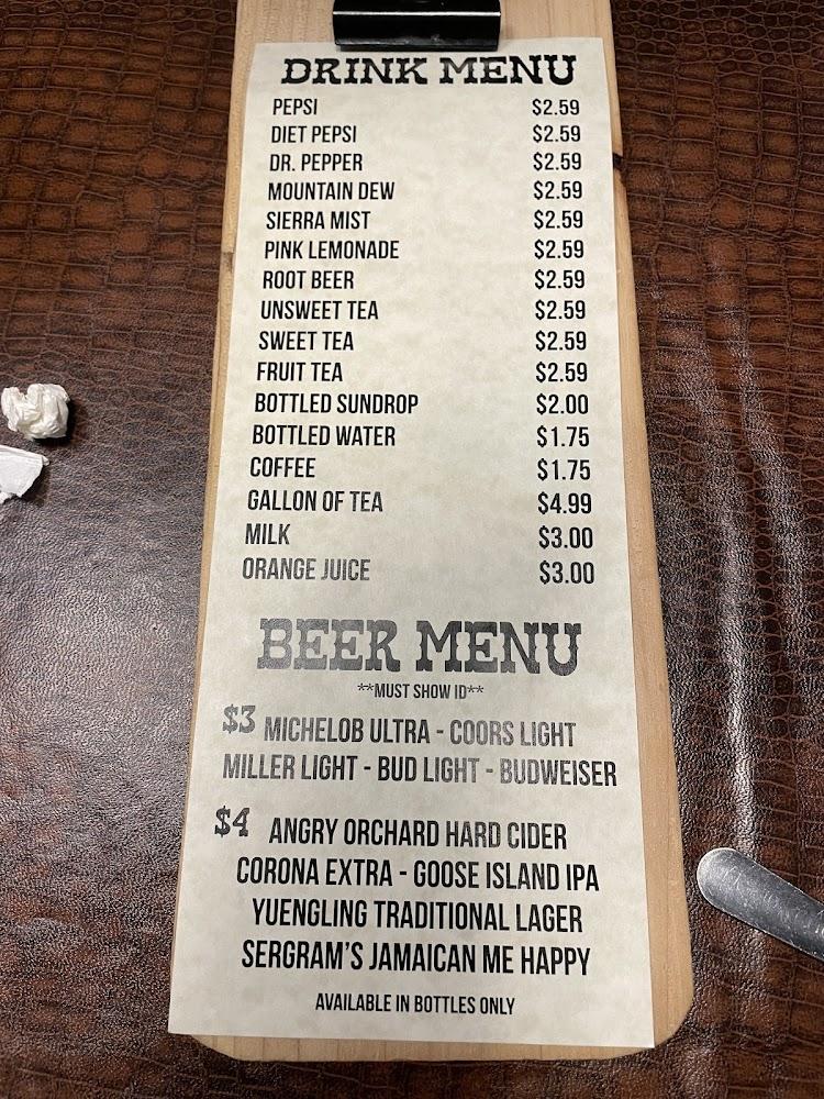 The Rusty Spur Steakhouse Menu image 3